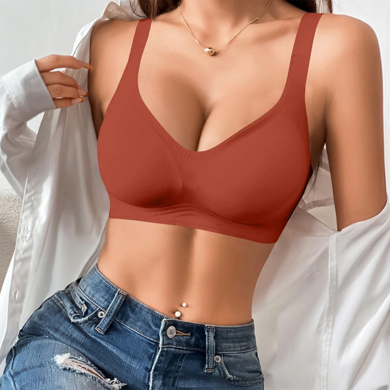 Женский однотонный бесшовный бюстгальтер пуш-ап без косточек L винный
Женский однотонный бесшовный бюстгальтер пуш-ап без косточек L винный