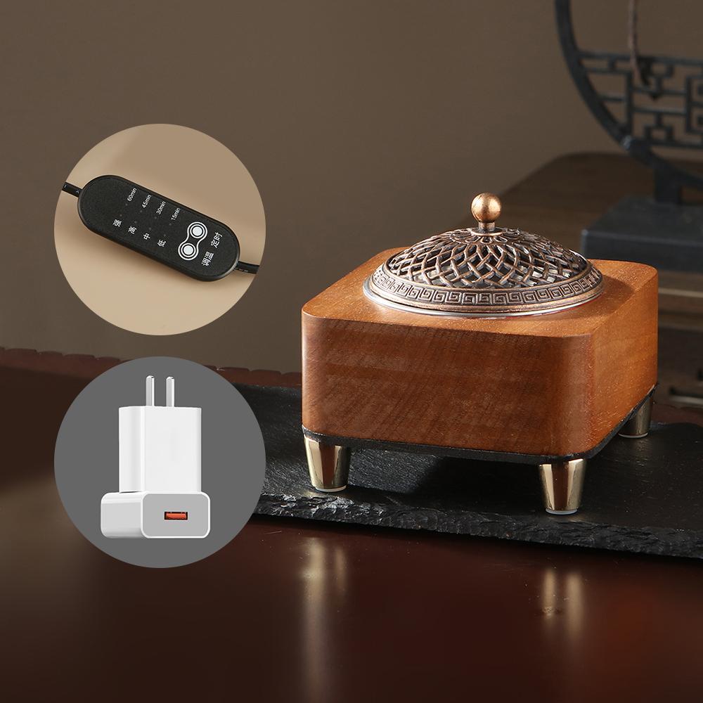 Electronic Incense Burner Wooden Essential Oil Burner Timing Adjustable Temperature Wax Melts Warmer Agarwood Incense Burner коричневый
Electronic Incense Burner Wooden Essential Oil Burner Timing Adjustable Temperature Wax Melts Warmer Agarwood Incense Burner коричневый