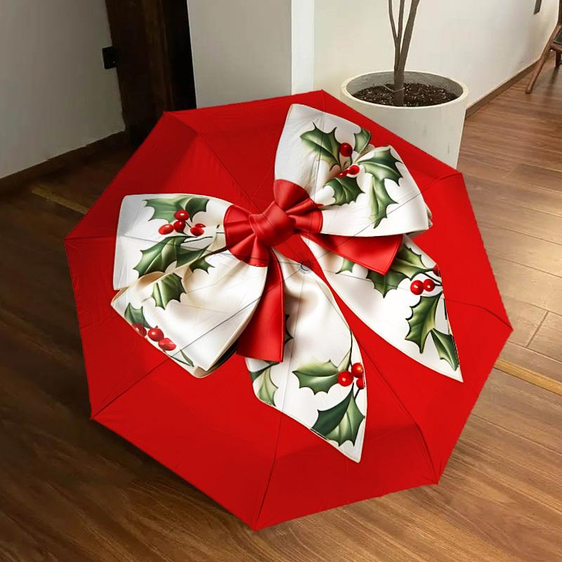 1pc Holly Berries Bow Automatic Open/Close Umbrella, Formal Events - Ideal Gift for Family or Friends, Outdoor Accessory yy251211120
1pc Holly Berries Bow Automatic Open/Close Umbrella, Formal Events - Ideal Gift for Family or Friends, Outdoor Accessory yy251211120