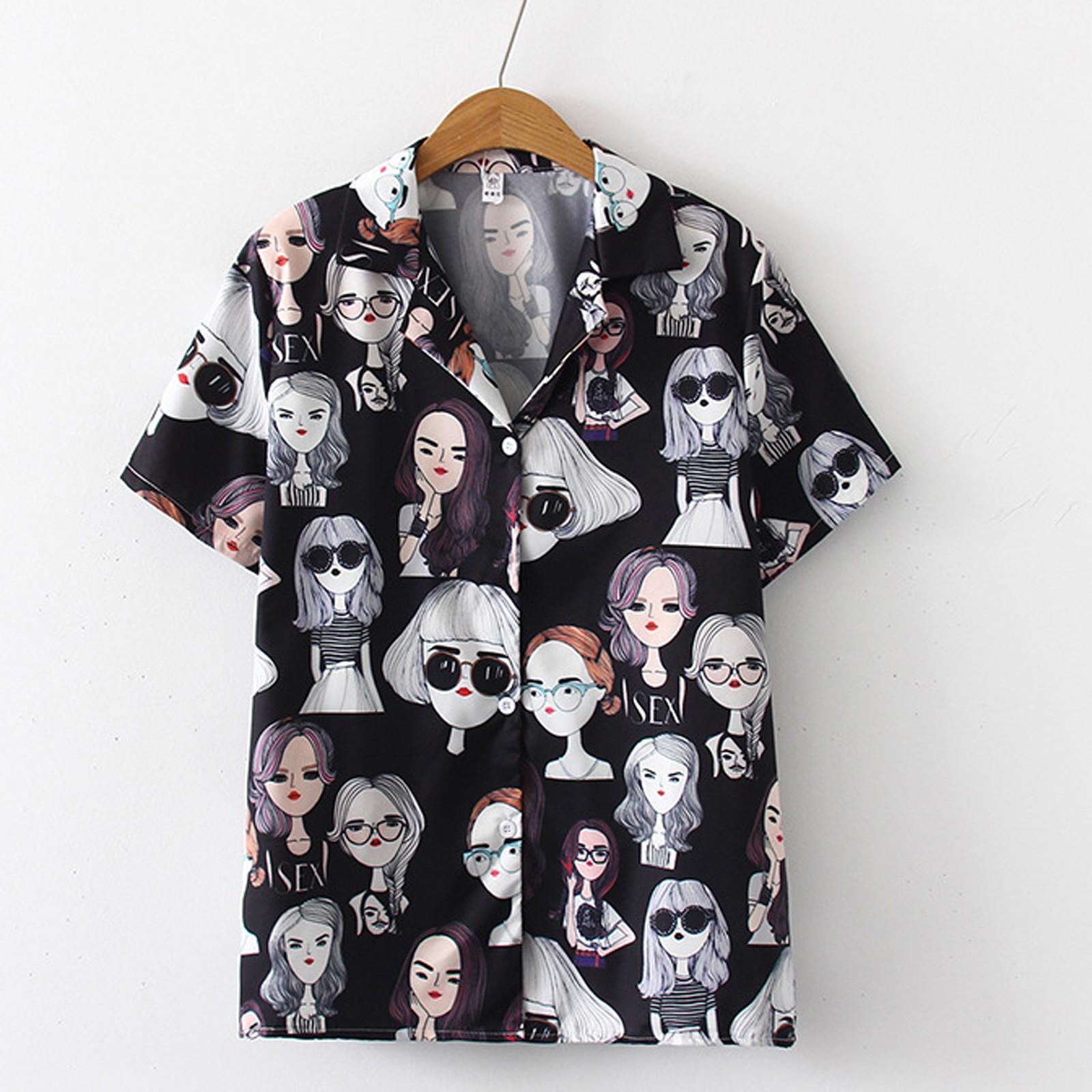 Модная блузка, рубашка, женская свободная блузка с принтом, рубашка с коротким рукавом, женская
Модная блузка, рубашка, женская свободная блузка с принтом, рубашка с коротким рукавом, женская