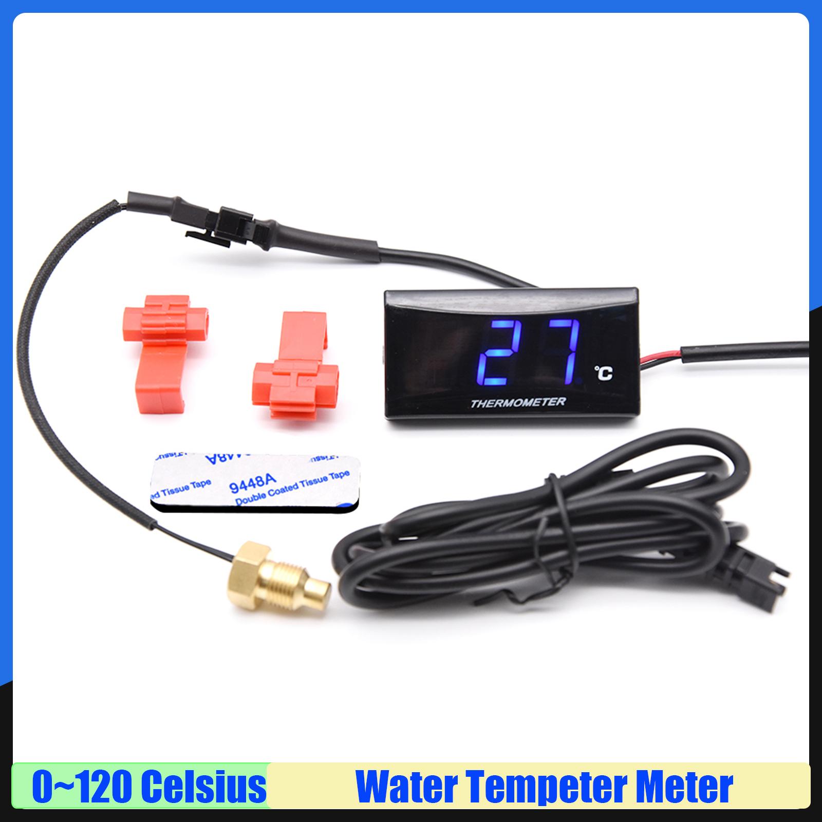 Мотоциклетный прибор 0~120 градусов по Цельсию, датчик температуры воды с датчиком температуры соединения трубы 16-22 мм, приборная панель двигателя 12 В
Мотоциклетный прибор 0~120 градусов по Цельсию, датчик температуры воды с датчиком температуры соединения трубы 16-22 мм, приборная панель двигателя 12 В