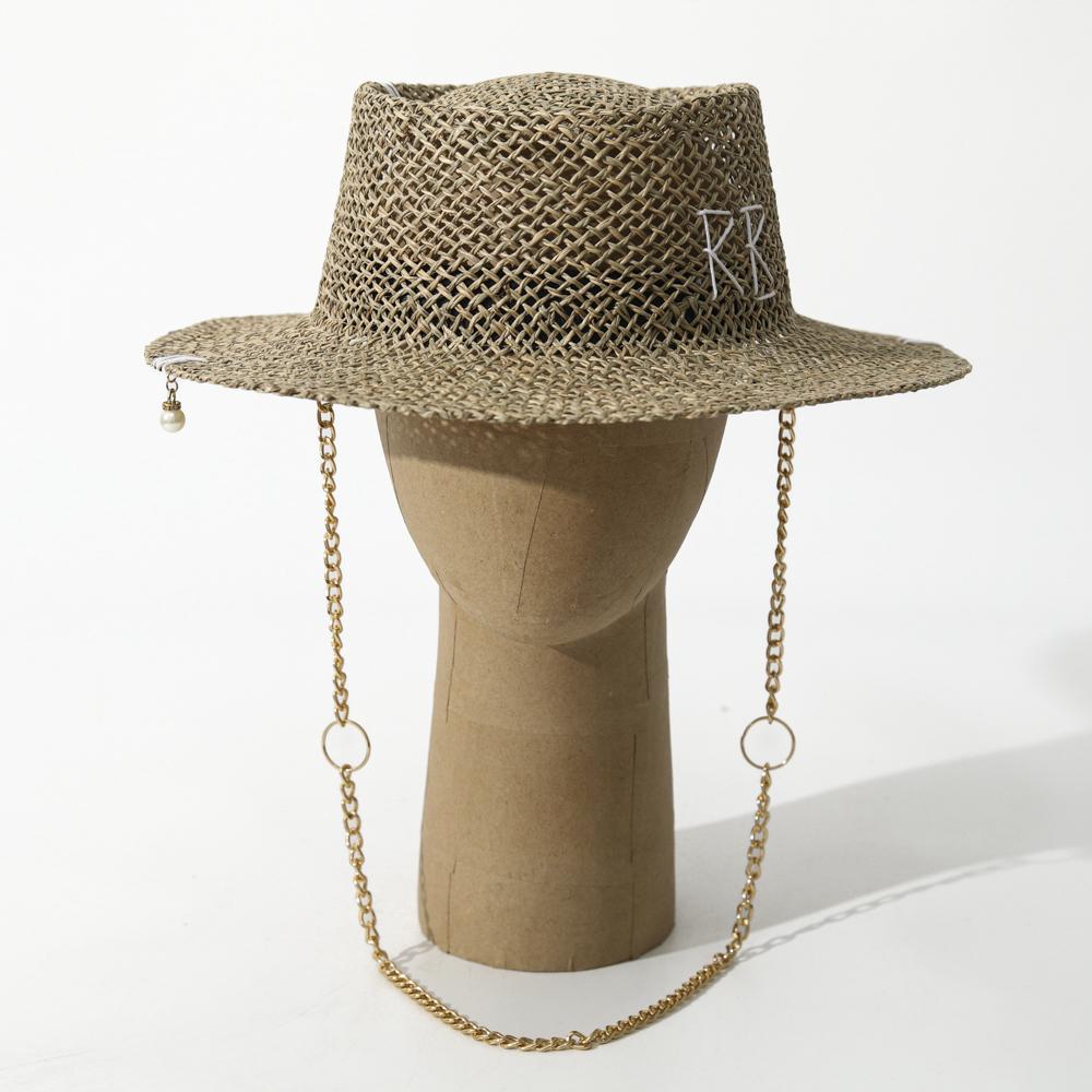 Personalized classic straw hat handmade design hat pearl chain summer sun hat new letter hat beach women gorras para hombres
Personalized classic straw hat handmade design hat pearl chain summer sun hat new letter hat beach women gorras para hombres