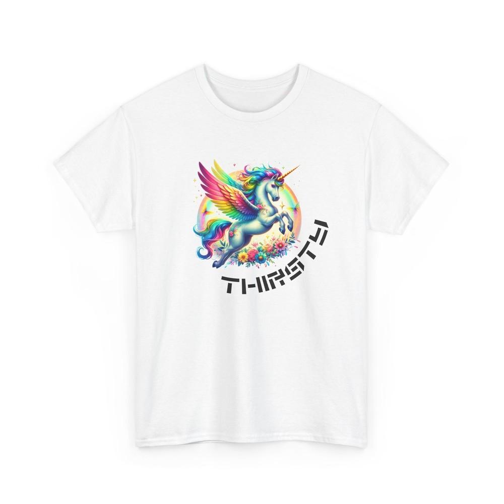 thirsty unicorn tshirt (technically alicorn) M
thirsty unicorn tshirt (technically alicorn) M