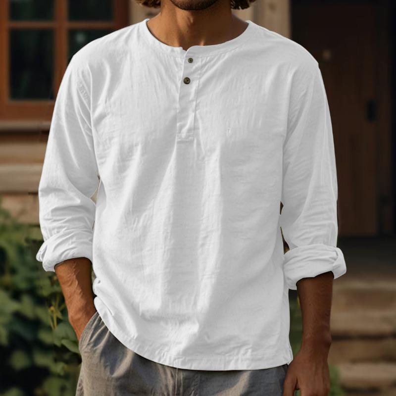 Men s cross-border new long-sleeved cotton and linen solid color shirt T-shirt round neck cross-clothing buttons two buttons linen XXXL абрикосовий
Men s cross-border new long-sleeved cotton and linen solid color shirt T-shirt round neck cross-clothing buttons two buttons linen XXXL абрикосовий