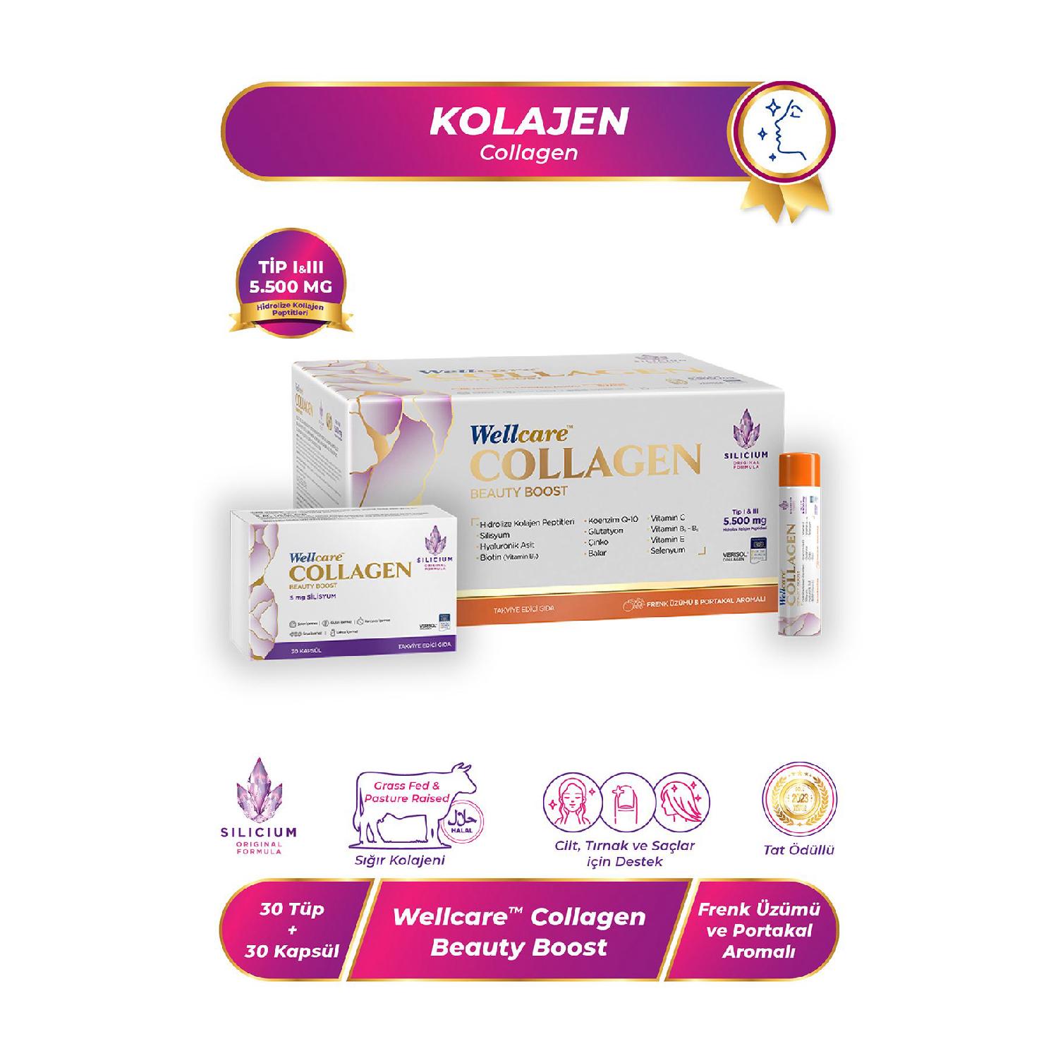 Collagen Beauty Boost Liquid Frank Grape Orange Flavored 5,500 Mg - 30 Liquid Tube 30 Caps
Collagen Beauty Boost Liquid Frank Grape Orange Flavored 5,500 Mg - 30 Liquid Tube 30 Caps