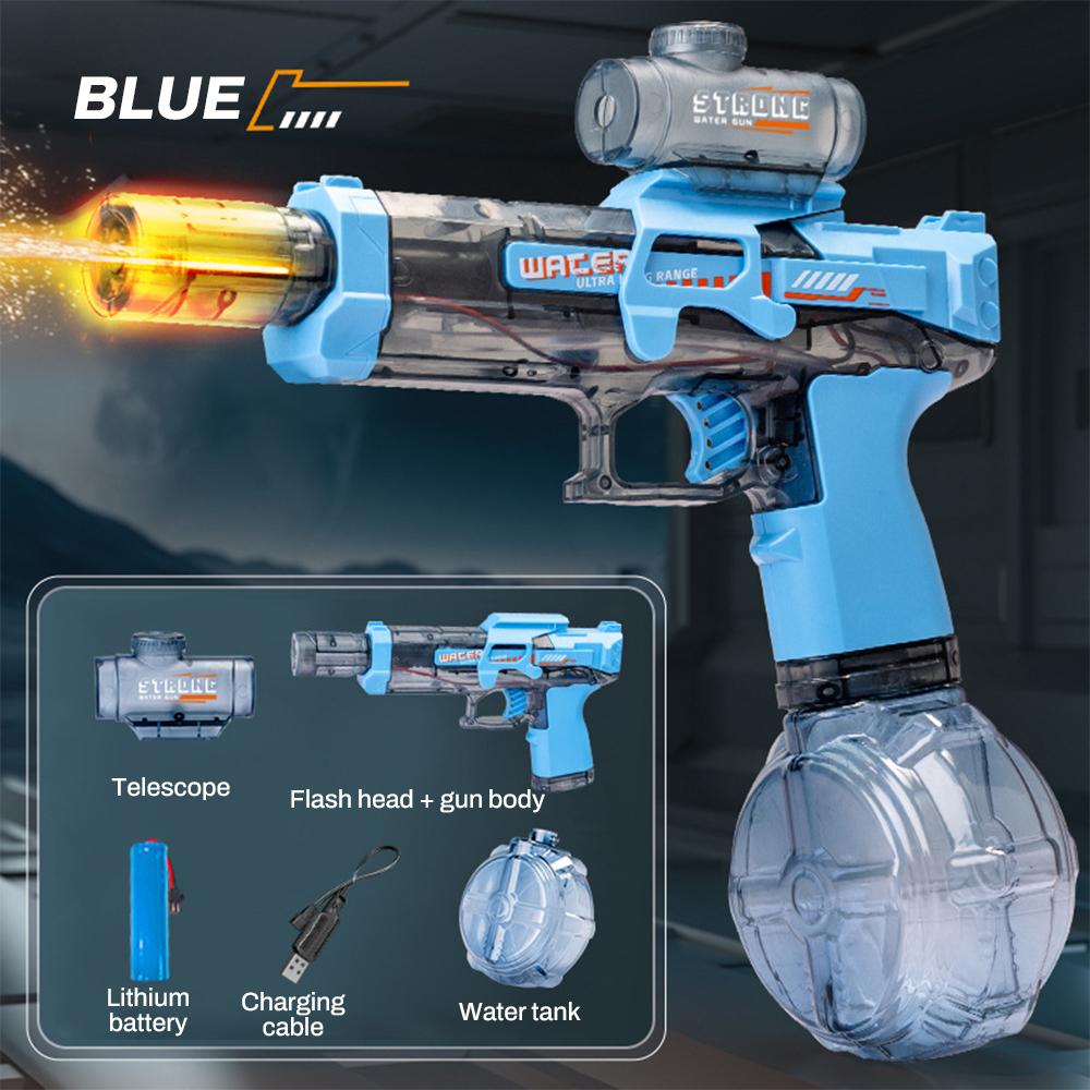 New Electric Water Gun With Realistic LED Light Effects High-pressure High-speed Powerful Outdoor Water Gun Toys USB charging синій
New Electric Water Gun With Realistic LED Light Effects High-pressure High-speed Powerful Outdoor Water Gun Toys USB charging синій