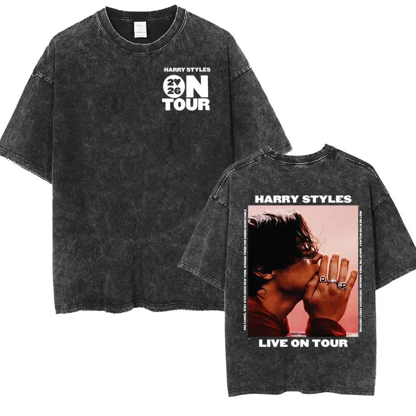 Singer HarryStyle Together Tour Tee Vintage Washed Double Sided Print Tshrits Men Women Harajuku Loose Short Sleeve T-shirt 3XL
Singer HarryStyle Together Tour Tee Vintage Washed Double Sided Print Tshrits Men Women Harajuku Loose Short Sleeve T-shirt 3XL