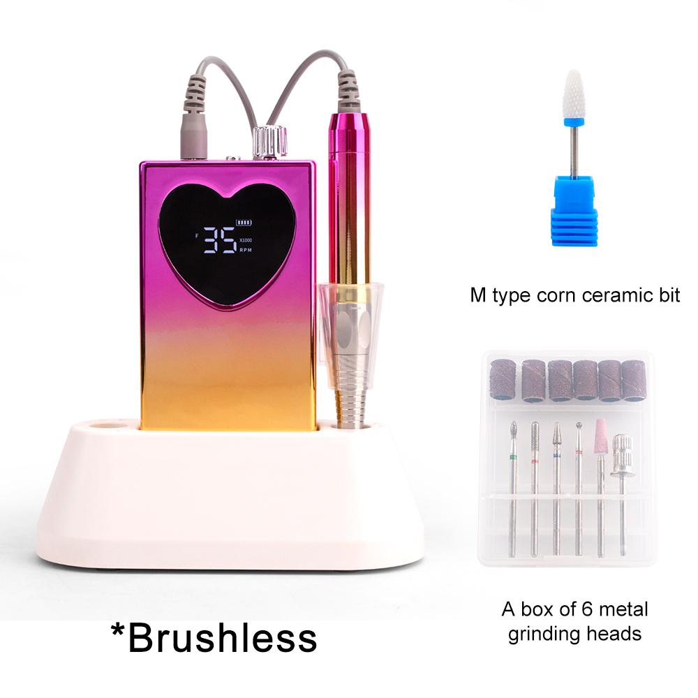 BEPAN Heart Thin Body Drill Machine Brushless Nail Drill 35000RPM Manicure Machine Low Noise LCD Display Nail Gel Polisher US золотий
BEPAN Heart Thin Body Drill Machine Brushless Nail Drill 35000RPM Manicure Machine Low Noise LCD Display Nail Gel Polisher US золотий
