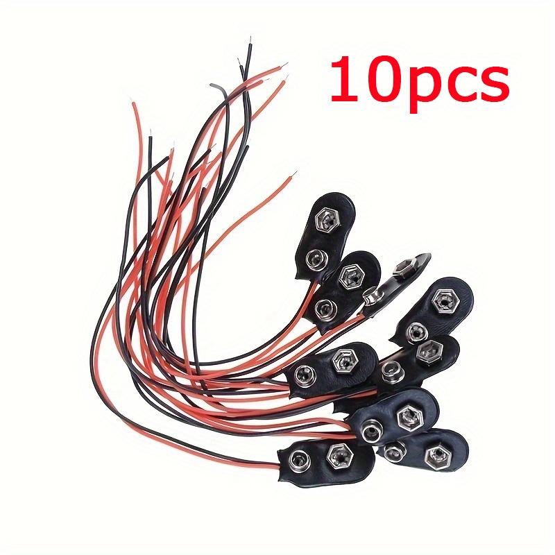 10pcs Red & Black Heavy-Duty 9V Battery Snap Connectors with 15cm/6in Long Wires for Electronics Projects Battery-Powered Devices Robotics Lighting 10pcs
10pcs Red & Black Heavy-Duty 9V Battery Snap Connectors with 15cm/6in Long Wires for Electronics Projects Battery-Powered Devices Robotics Lighting 10pcs