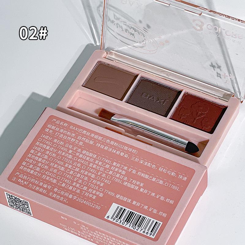 Baxi Silky Three-Color Eyebrow Powder Palette - Waterproof, Smudge-Proof, Fade-Resistant, Long-Lasting, 3D Natural Beginner Brow Gel 4.5g
Baxi Silky Three-Color Eyebrow Powder Palette - Waterproof, Smudge-Proof, Fade-Resistant, Long-Lasting, 3D Natural Beginner Brow Gel 4.5g