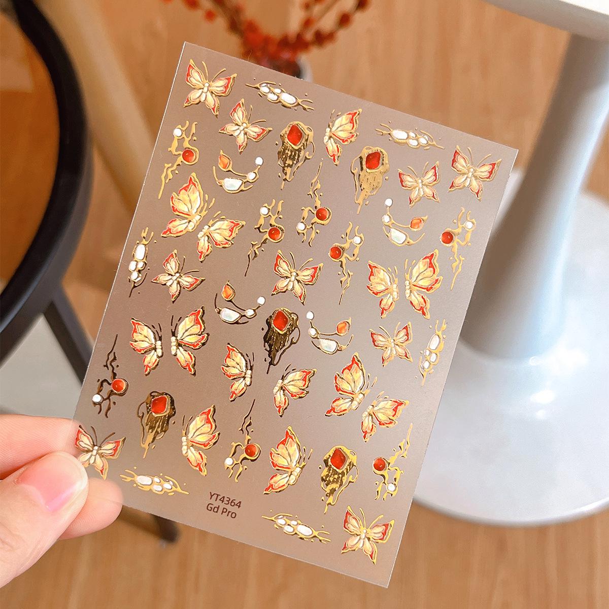 YITU Red Butterfly Nail Stickers: Hot Stamping Jelly Design with Back Adhesive - YT4364 Liquid Light Luxury Nail Art.
YITU Red Butterfly Nail Stickers: Hot Stamping Jelly Design with Back Adhesive - YT4364 Liquid Light Luxury Nail Art.