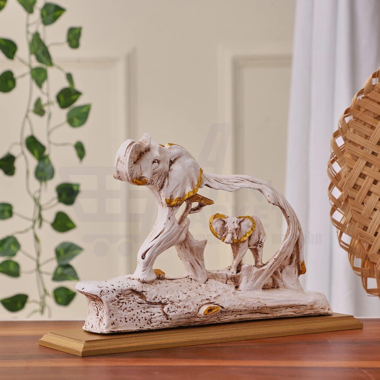 Mother Child Elephant showpiece | Elephant Figurine | Elephant Statue Showpiece with Baby Elephant | Wooden Base showpieces
Mother Child Elephant showpiece | Elephant Figurine | Elephant Statue Showpiece with Baby Elephant | Wooden Base showpieces
