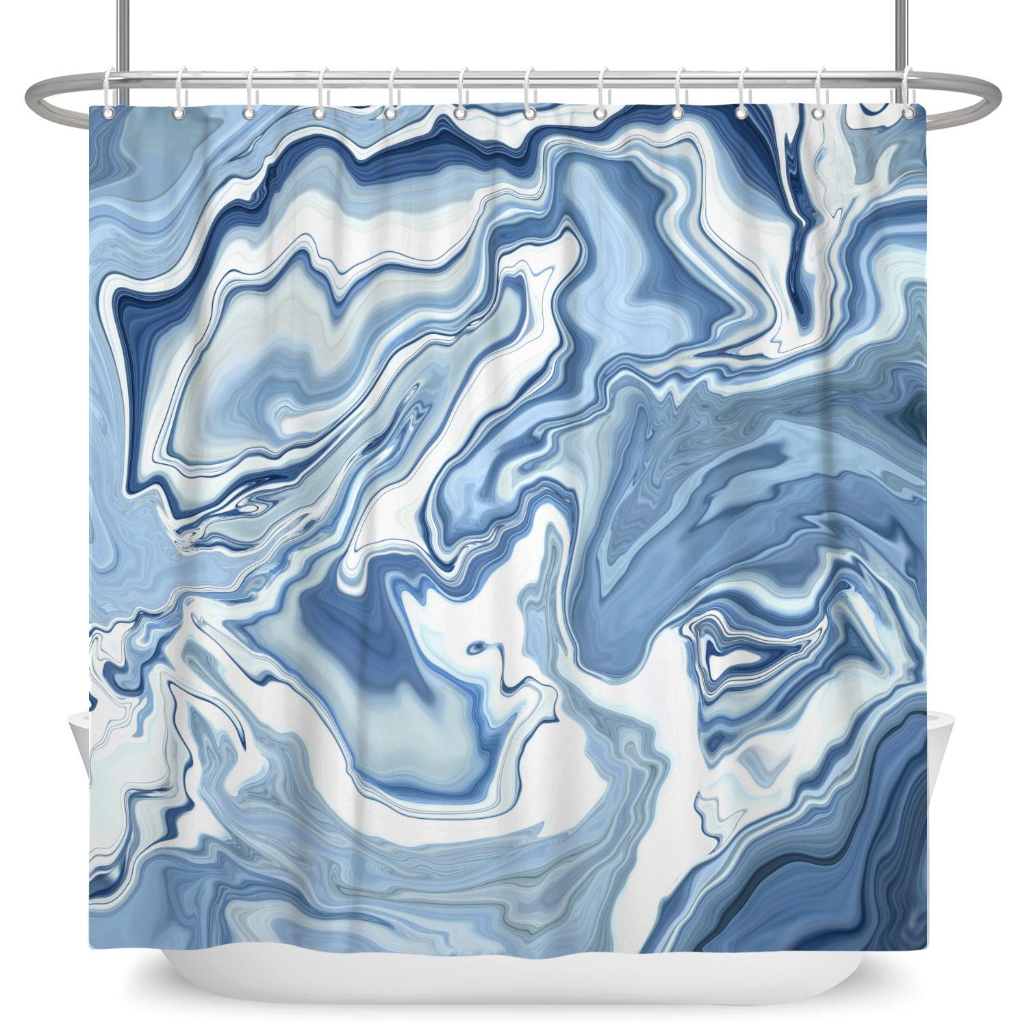 Шторка для душа с мраморной текстурой Абстрактный принт Fluid Art Водонепроницаемая шторка для ванной Комнатный декор Разноцветный Полиэстер С крючками W90cm x H180cm
Шторка для душа с мраморной текстурой Абстрактный принт Fluid Art Водонепроницаемая шторка для ванной Комнатный декор Разноцветный Полиэстер С крючками W90cm x H180cm