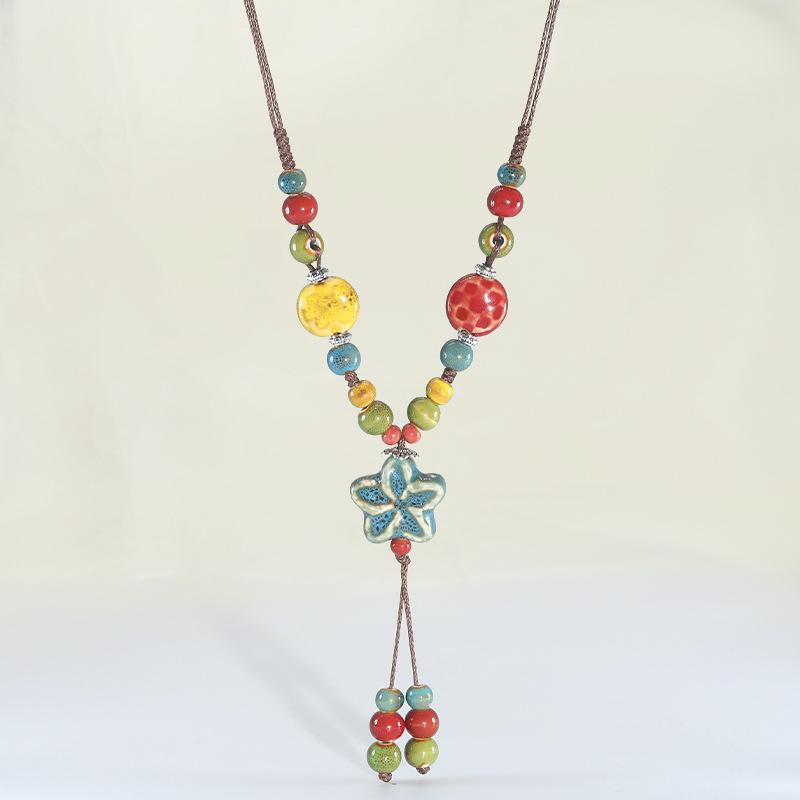 Heart Pendant Necklace Unique Multi-Color Beads Necklace Star Pendant Necklace Versatile Bohemian Sweater Chain For Dresses
Heart Pendant Necklace Unique Multi-Color Beads Necklace Star Pendant Necklace Versatile Bohemian Sweater Chain For Dresses
