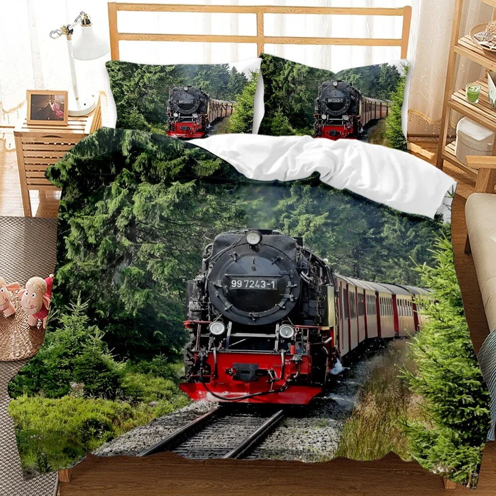 Train Duvet Cover Retro Steam Engine Kids Railway Track Transport For Boys Girls Bedding SetGalaxy Stars Iridescent Quilt Cover EU Single(135*200cm)3pcs
Train Duvet Cover Retro Steam Engine Kids Railway Track Transport For Boys Girls Bedding SetGalaxy Stars Iridescent Quilt Cover EU Single(135*200cm)3pcs