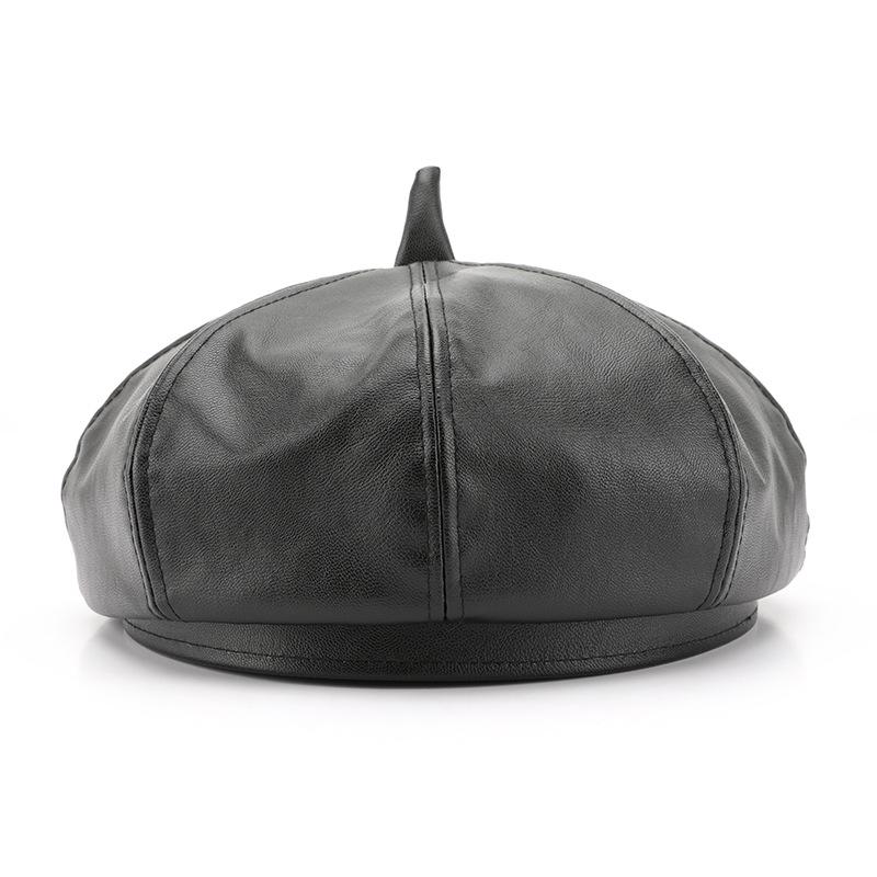 Hat Spring and Autumn Trend Personality Solid Color Leather Painter Hat Outdoor Travel Street Shade Warm Beret чорний
Hat Spring and Autumn Trend Personality Solid Color Leather Painter Hat Outdoor Travel Street Shade Warm Beret чорний
