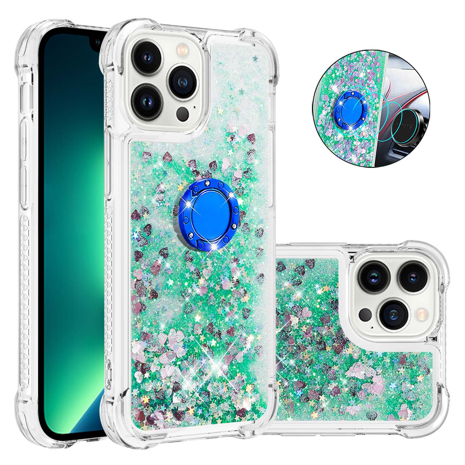 Для iPhone 14 Pro Чехол из ТПУ с подставкой Жидкий песок Противоударная крышка Green/Hearts
Для iPhone 14 Pro Чехол из ТПУ с подставкой Жидкий песок Противоударная крышка Green/Hearts