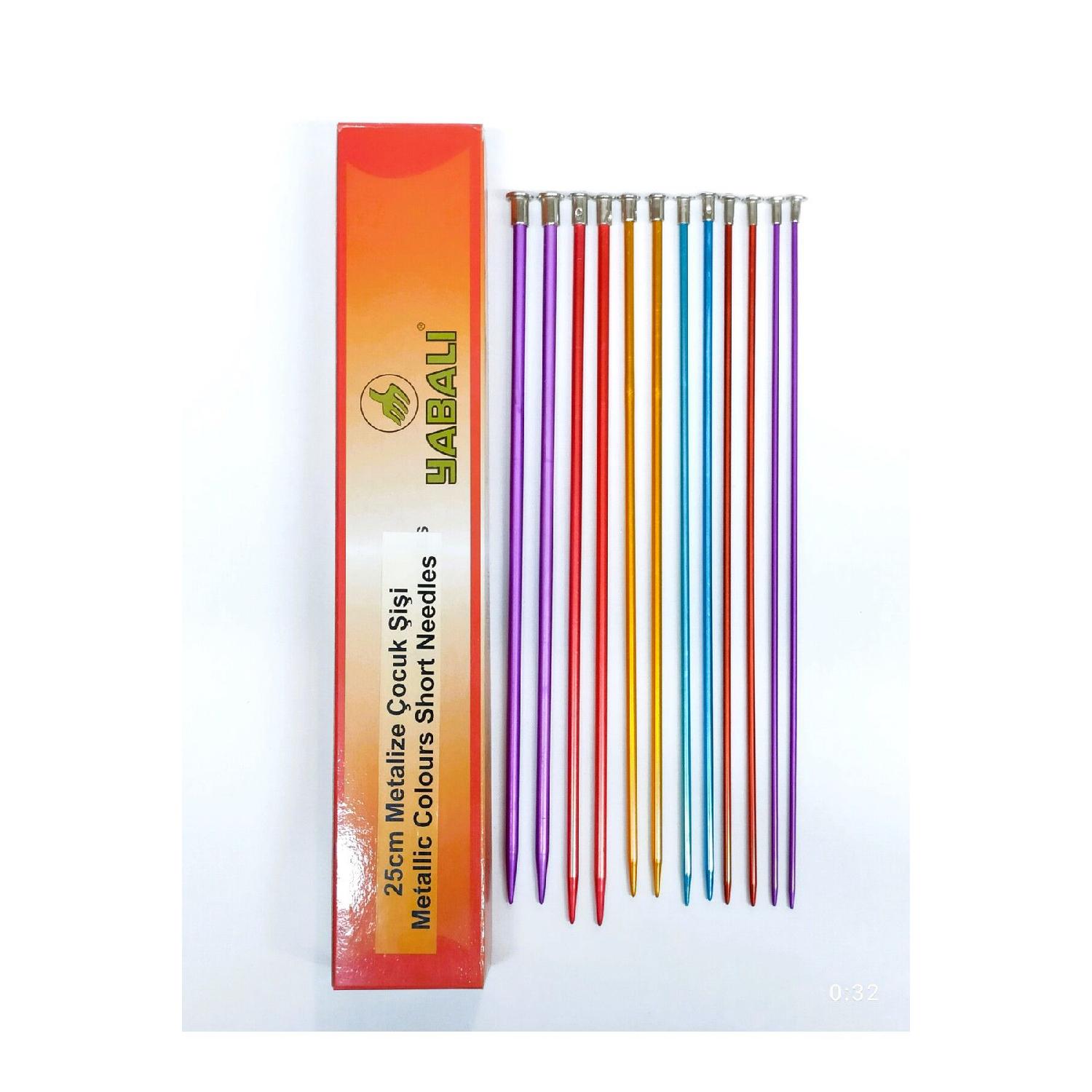 Short Colored Knitting Needle Set Titanium 25 Cm (2.5-3-3.5-4-4.5-5no) 6 Children s Needles 0-4.9mm
Short Colored Knitting Needle Set Titanium 25 Cm (2.5-3-3.5-4-4.5-5no) 6 Children s Needles 0-4.9mm