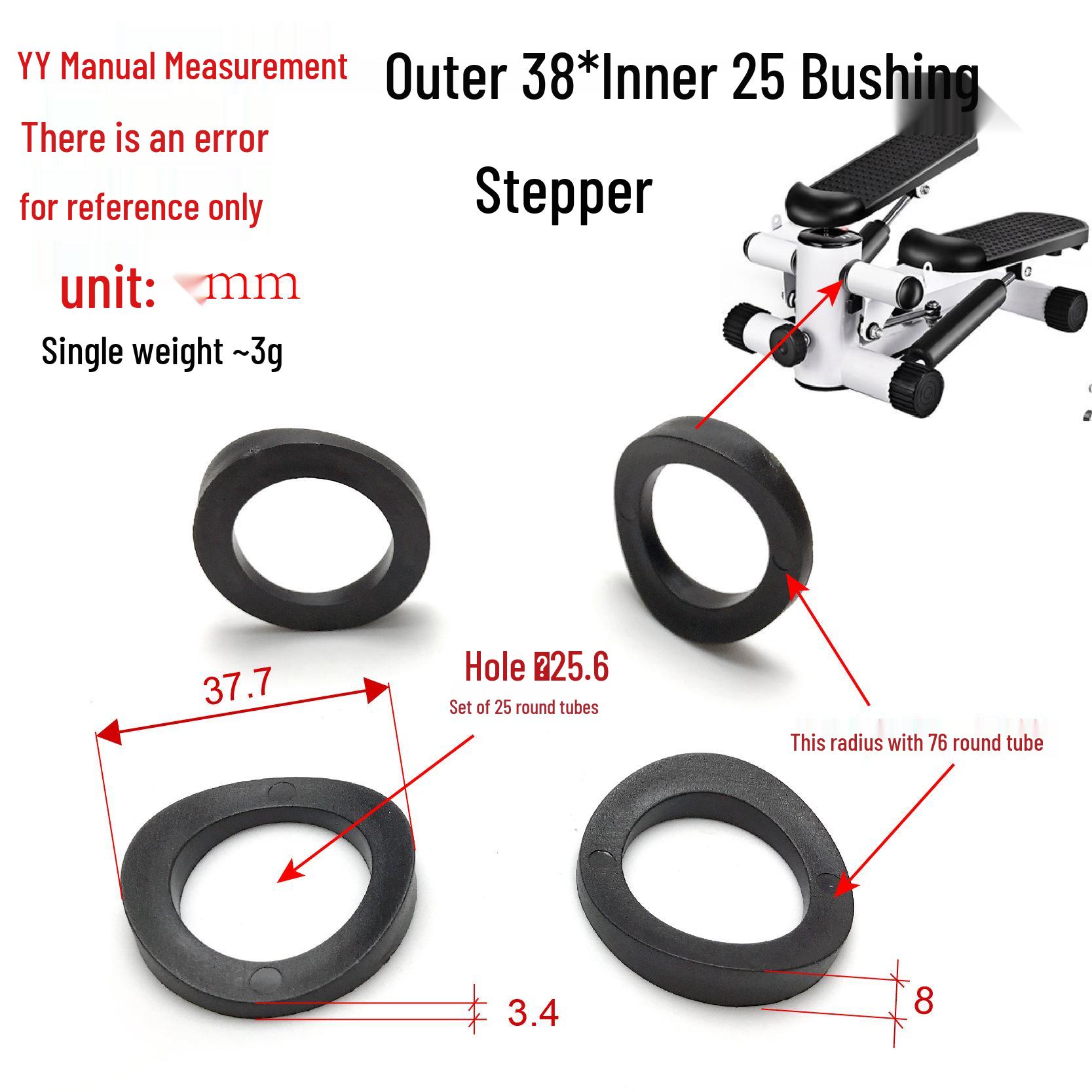 Curved Treadmill Pipe Sleeve: Plastic Gasket & Cushion Pad, Outer 38*Inner 25, Fitness Equipment Accessory Plastic
Curved Treadmill Pipe Sleeve: Plastic Gasket & Cushion Pad, Outer 38*Inner 25, Fitness Equipment Accessory Plastic