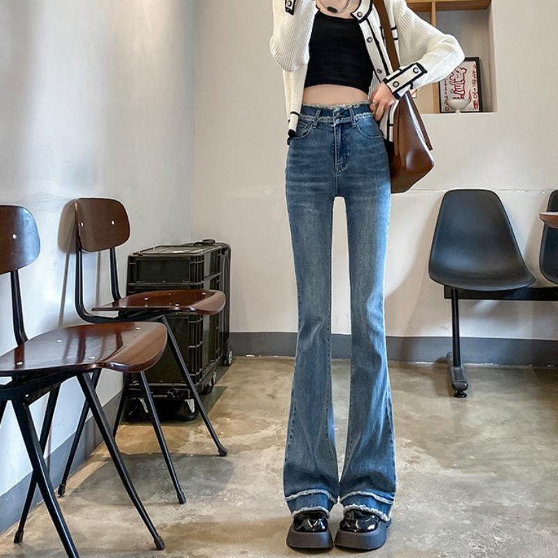 Korean High-waisted, Slightly Flared Jeans for Women s New Spring and Autumn Small Wool Slim Fit and Slim Bell-bottom Pants XXL
Korean High-waisted, Slightly Flared Jeans for Women s New Spring and Autumn Small Wool Slim Fit and Slim Bell-bottom Pants XXL