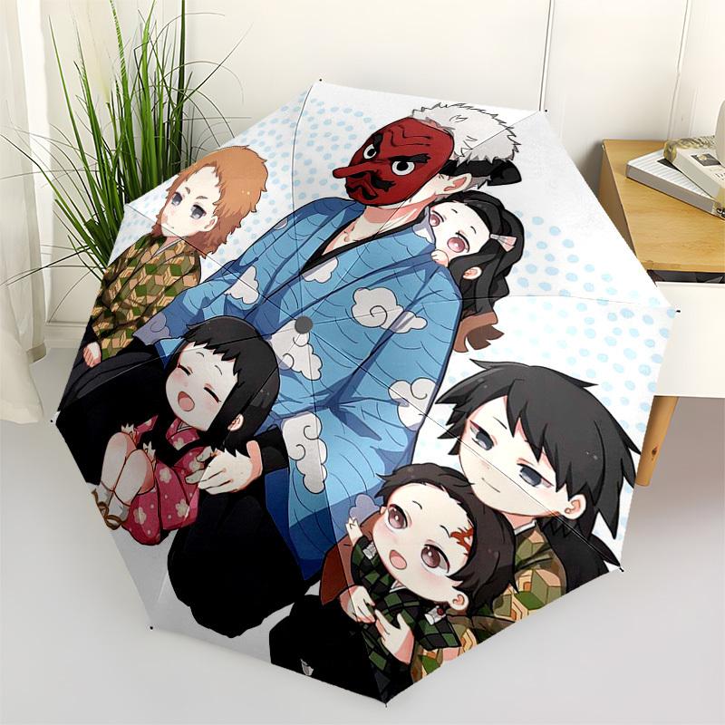 1pc Japanese Mask Family Design Outdoor Umbrella - Automatic Opening/Closing, Portable 3-Fold Design, 8-Bone Iron Frame, Perfect Gift for Fans, T
1pc Japanese Mask Family Design Outdoor Umbrella - Automatic Opening/Closing, Portable 3-Fold Design, 8-Bone Iron Frame, Perfect Gift for Fans, T