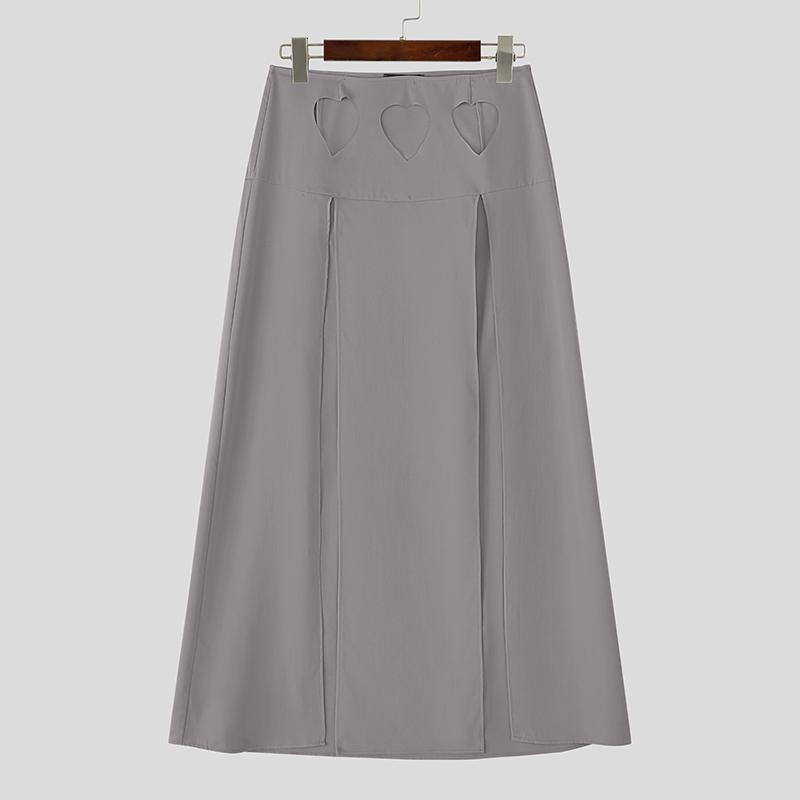 INCERUN Men High Waist Side Zip-Up Cutout Splits A-Line Long Kilt Skirts L
INCERUN Men High Waist Side Zip-Up Cutout Splits A-Line Long Kilt Skirts L