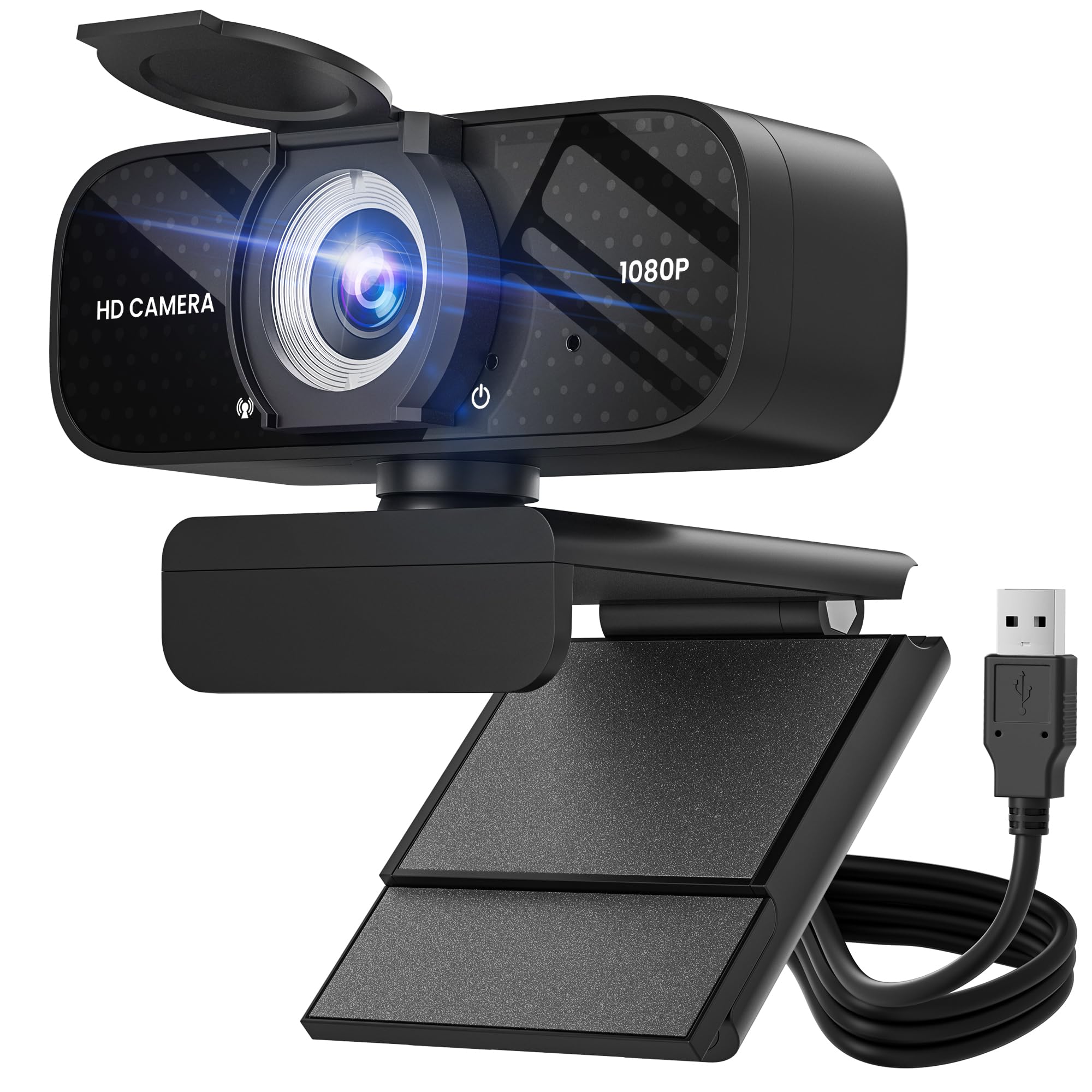 Webcam, HD 1080P, Built-in Microphone, Privacy Cover, Wide-Angle Lens, Automatic Brightness Adjustment, Clip-on Mount, Plug & Play USB Webcam, Compati
Webcam, HD 1080P, Built-in Microphone, Privacy Cover, Wide-Angle Lens, Automatic Brightness Adjustment, Clip-on Mount, Plug & Play USB Webcam, Compati