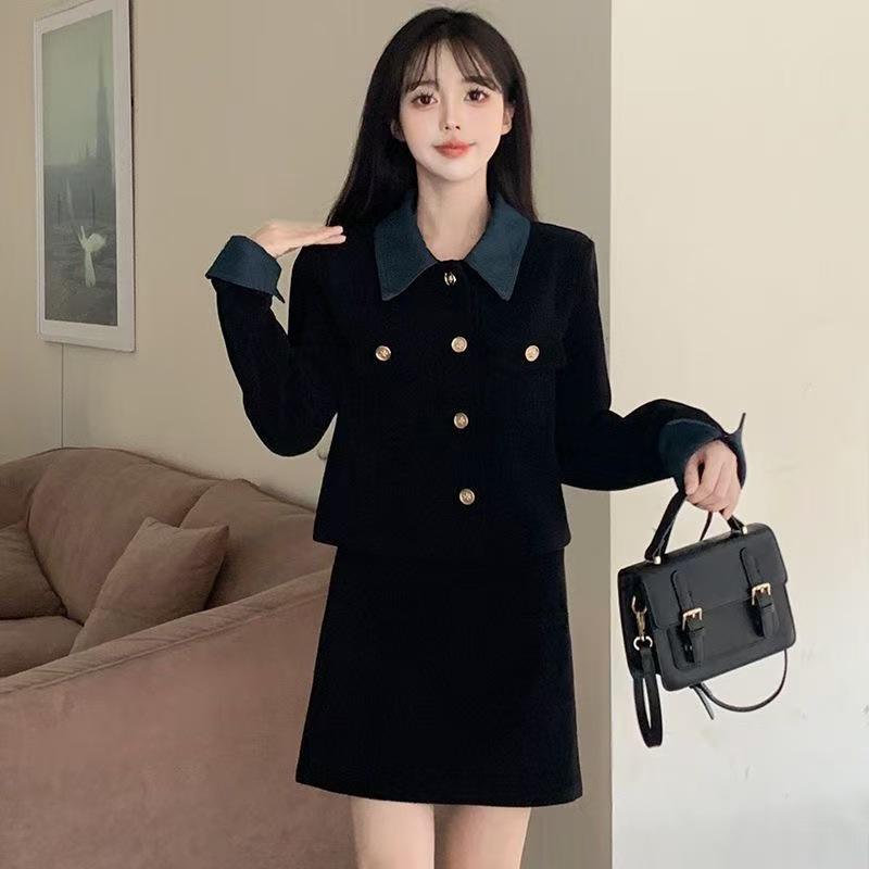 Plus-Size Color Block Jacket & Skirt Set - Elegant Korean Autumn/Winter Style XXL
Plus-Size Color Block Jacket & Skirt Set - Elegant Korean Autumn/Winter Style XXL