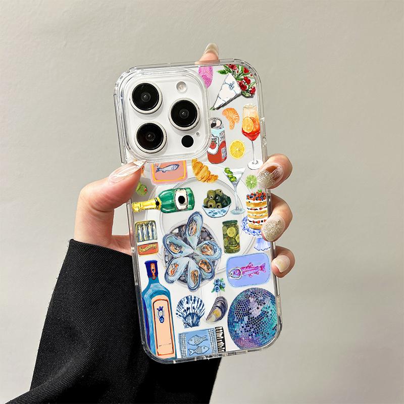 Seafood Printing Wireless Charging Case for iPhone 17 Air 16 E 15 14 Plus 13 12 Mini 11 Pro Max Transparent Silicone Edge Cover iPhone 11 Pro
Seafood Printing Wireless Charging Case for iPhone 17 Air 16 E 15 14 Plus 13 12 Mini 11 Pro Max Transparent Silicone Edge Cover iPhone 11 Pro