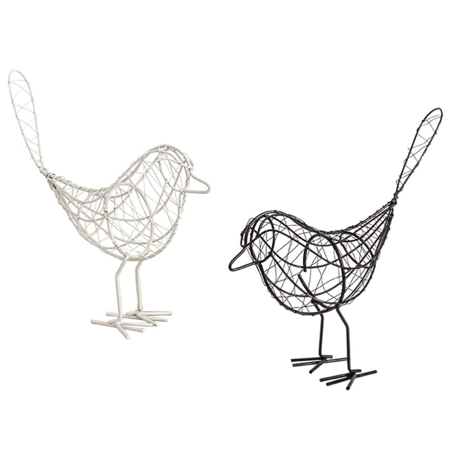 Metal Wire Black and White Bird Figurine | Beautiful Home Decor - (Pack of 2, Black and White)
Metal Wire Black and White Bird Figurine | Beautiful Home Decor - (Pack of 2, Black and White)
