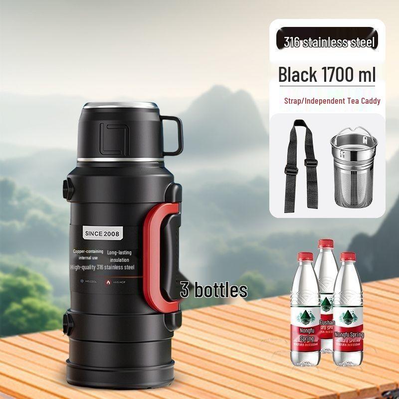 316 Non-toxic High-Temperature Resistant Food-Grade Large Capacity Thermos Flask for Car, Outdoor, Home, and Construction Tea/Water Separation.
316 Non-toxic High-Temperature Resistant Food-Grade Large Capacity Thermos Flask for Car, Outdoor, Home, and Construction Tea/Water Separation.