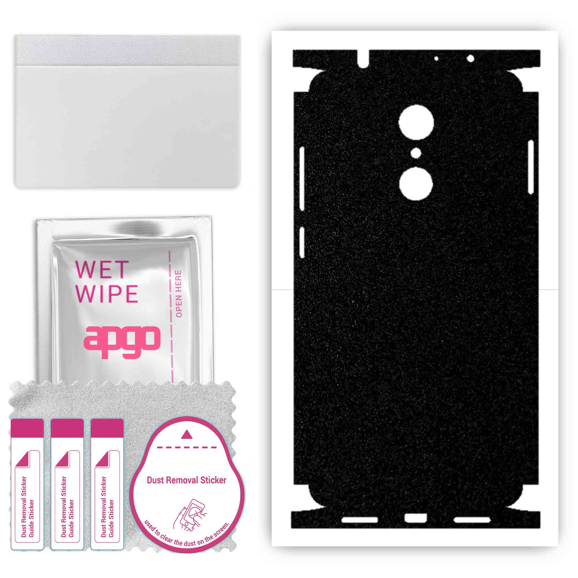 Apgo Protective Skin Sticker for the back+sides compatible with Xiaomi Redmi 5, Full Wrap Film, Foil, Vinyl - Pattern Matte Black
Apgo Protective Skin Sticker for the back+sides compatible with Xiaomi Redmi 5, Full Wrap Film, Foil, Vinyl - Pattern Matte Black