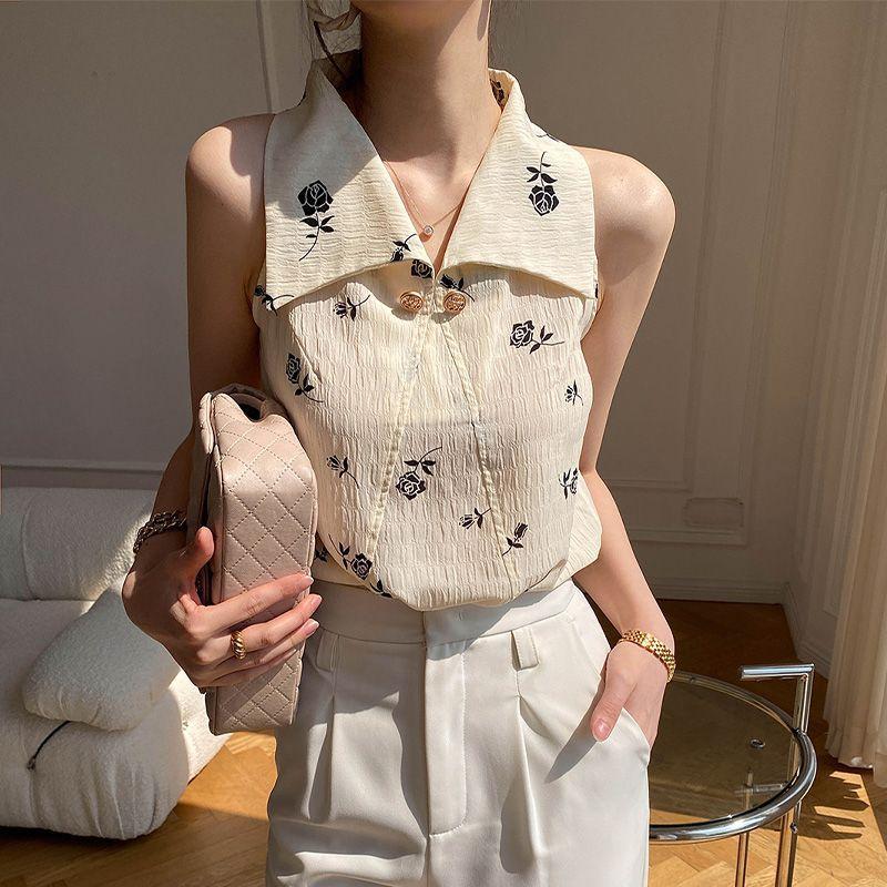 Ретро женская майка без рукавов летняя с воротником-стойкой, принт, шифоновый жилет-рубашка XXL
Ретро женская майка без рукавов летняя с воротником-стойкой, принт, шифоновый жилет-рубашка XXL