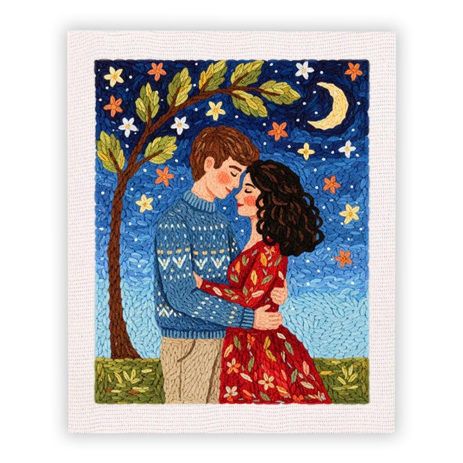 25x30cm Punch Needle Embroidery Kit with Frame Romantic Couple Pattern Diy Craft Embroidery Starter Set for Beginners Yarn Paint 25x30cm
25x30cm Punch Needle Embroidery Kit with Frame Romantic Couple Pattern Diy Craft Embroidery Starter Set for Beginners Yarn Paint 25x30cm