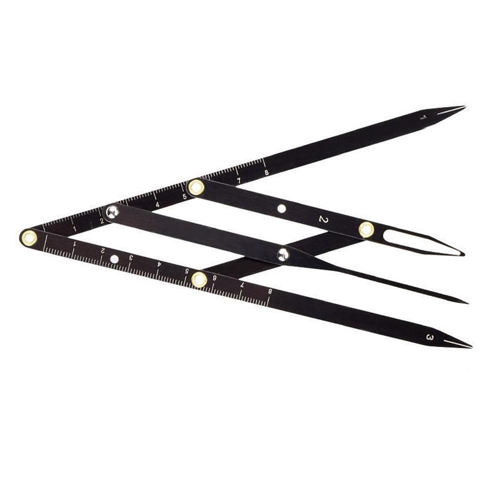 Многоразовая линейка-уровень для бровей, формирователь баланса, инструмент для измерения баланса бровей, инструмент для рисования чёрный