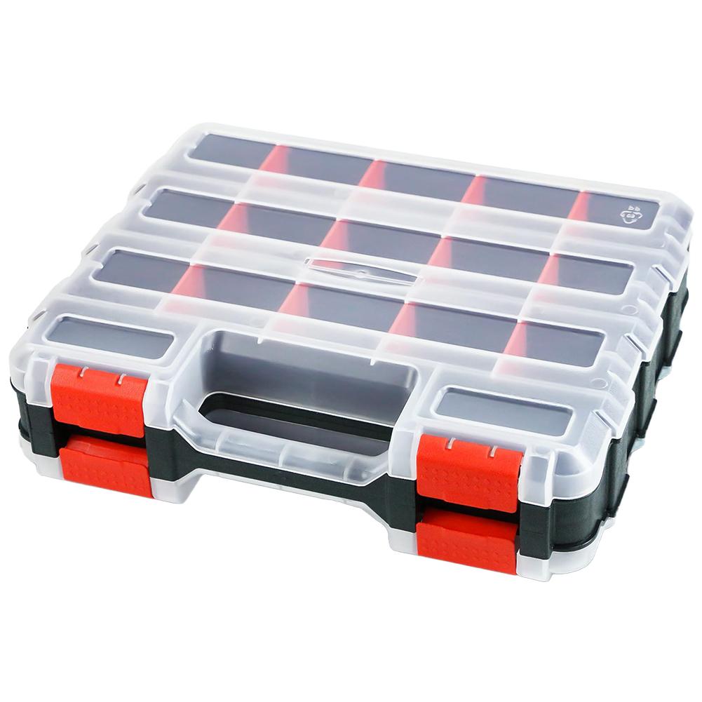 34-Compartment Double-Sided Tool Organizer Box With Removable Dividers Storage Case For Screws Portable Parts Bin With Clear Lid
34-Compartment Double-Sided Tool Organizer Box With Removable Dividers Storage Case For Screws Portable Parts Bin With Clear Lid