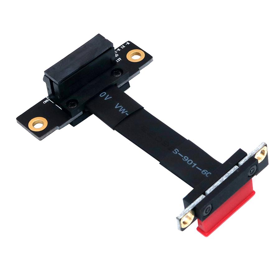PCIE X1 Riser Cable Dual 90 Degree Right Angle PCIe 3.0 x1 to x1 Extension Cable 8Gbps PCI Express 1x Riser Card Ribbon Extender
PCIE X1 Riser Cable Dual 90 Degree Right Angle PCIe 3.0 x1 to x1 Extension Cable 8Gbps PCI Express 1x Riser Card Ribbon Extender