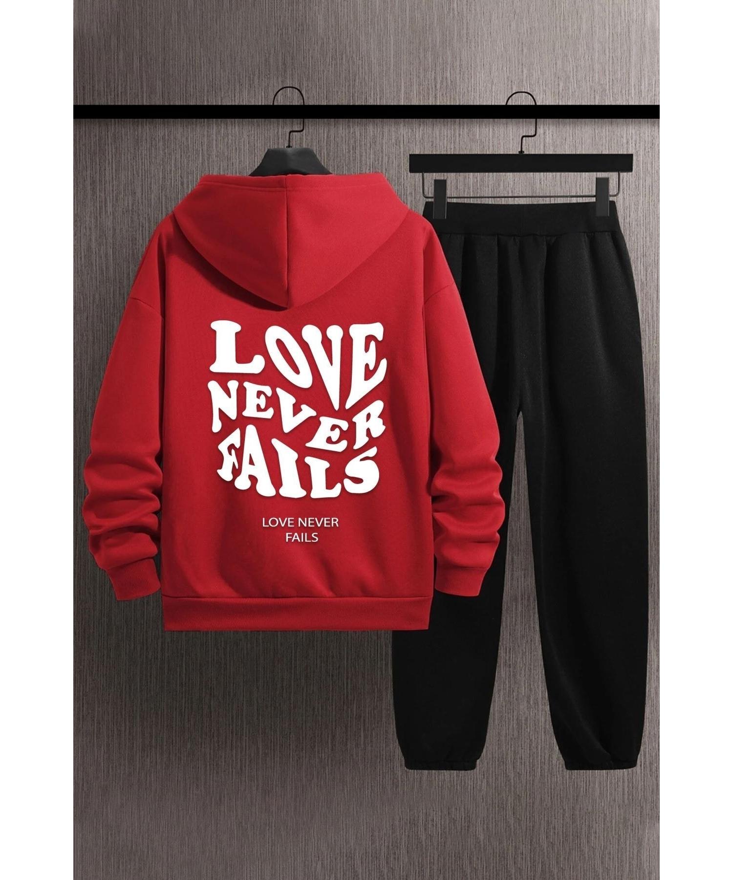 Спортивный костюм унисекс со специальным дизайном Love Never Fails с принтом сверху и снизу
Спортивный костюм унисекс со специальным дизайном Love Never Fails с принтом сверху и снизу