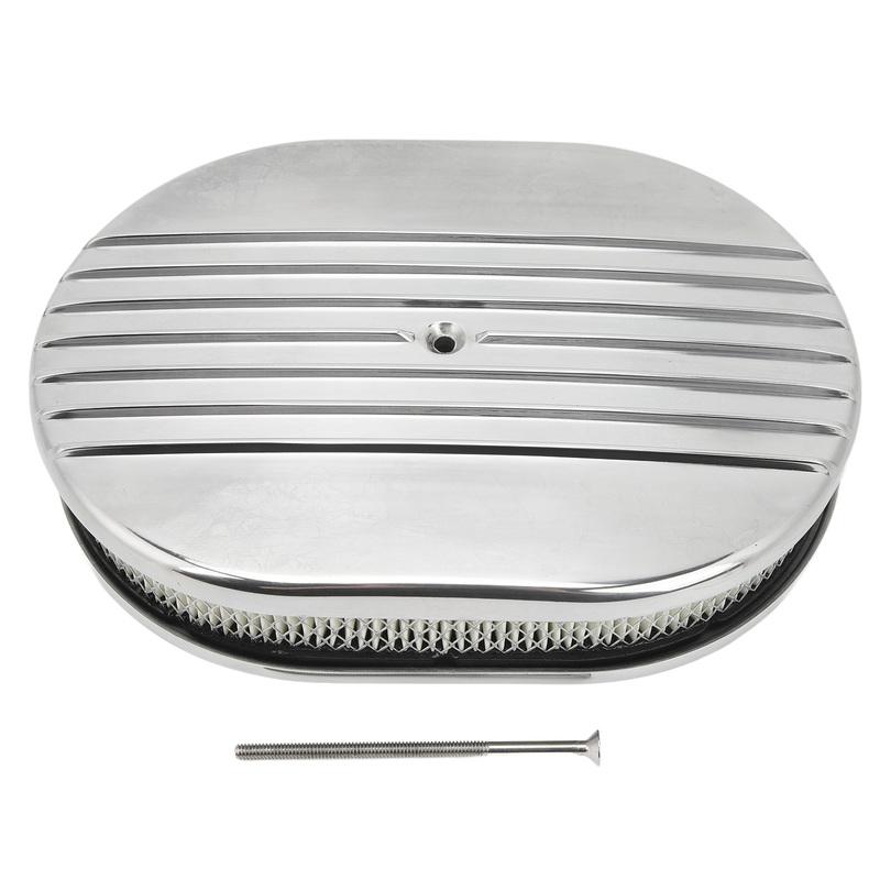 Oval Air Cleaner Polished Aluminum Alloy 12in Oval Half Finned Air Filter Assembly Kit Replacement For Ford Air Cleaner Assembly
Oval Air Cleaner Polished Aluminum Alloy 12in Oval Half Finned Air Filter Assembly Kit Replacement For Ford Air Cleaner Assembly