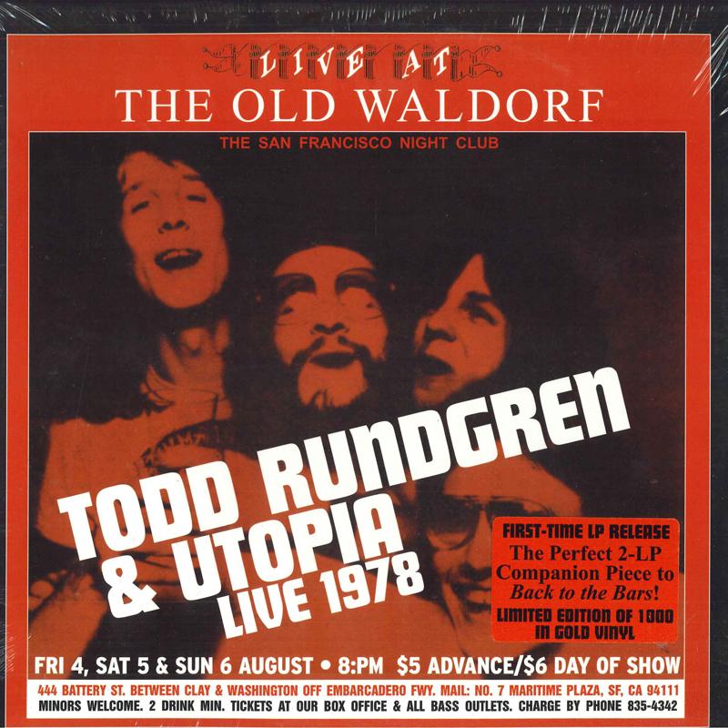 LP Record TODD RUNDGREN & UTOPIA - Live At The Old Waldorf RGM0505 Real Gone Music 2016 US Rock
LP Record TODD RUNDGREN & UTOPIA - Live At The Old Waldorf RGM0505 Real Gone Music 2016 US Rock