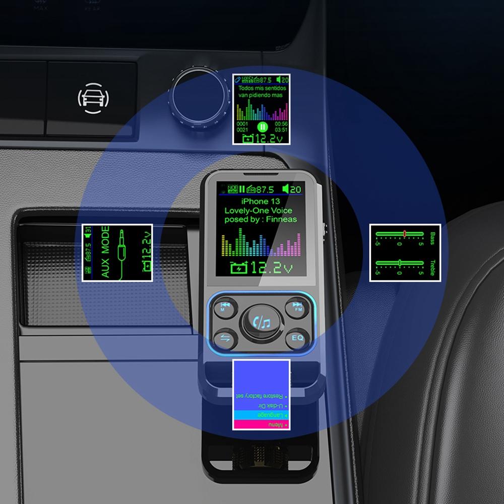 BC83 Bluetooth-compatible Hands-free Call MP3 Music Player Voltage Monitoring Dual USB+Type-C Car Charger FM Transmitter Support U-disk/TF Card/AUX Type A
BC83 Bluetooth-compatible Hands-free Call MP3 Music Player Voltage Monitoring Dual USB+Type-C Car Charger FM Transmitter Support U-disk/TF Card/AUX Type A