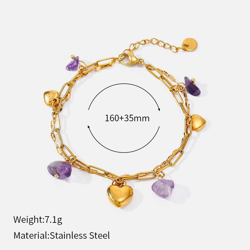 Double Layer Stackable Titanium Steel Bracelet Premium Natural Stone Tarnish Free 18K Gold Stainless Steel Jewelry 1
Double Layer Stackable Titanium Steel Bracelet Premium Natural Stone Tarnish Free 18K Gold Stainless Steel Jewelry 1