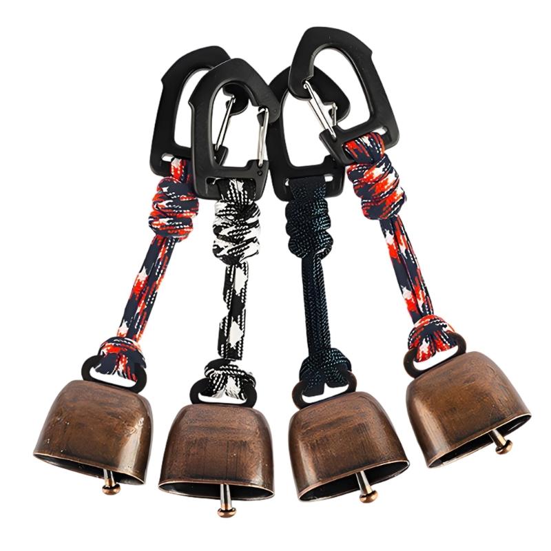 Outdoor Bear Bells with Hand Braided Lanyard Metal Loud Hiking Bells Pendant Keychains Backpacks Accessory Easy to Use
Outdoor Bear Bells with Hand Braided Lanyard Metal Loud Hiking Bells Pendant Keychains Backpacks Accessory Easy to Use