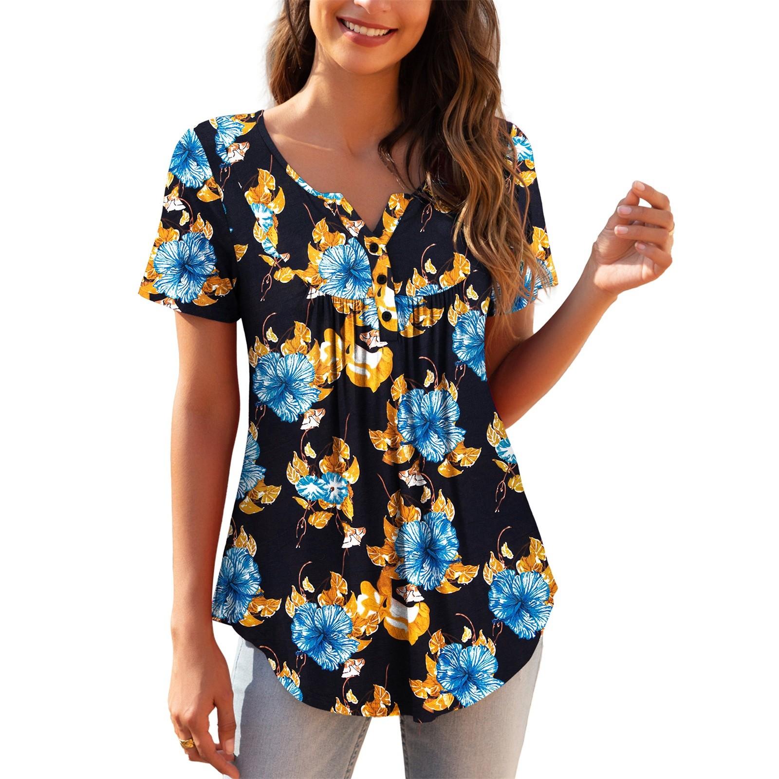 Women s Summer Casual Digital Printed Short-sleeve Button Loose T-shirt Top XL жовтий
Women s Summer Casual Digital Printed Short-sleeve Button Loose T-shirt Top XL жовтий