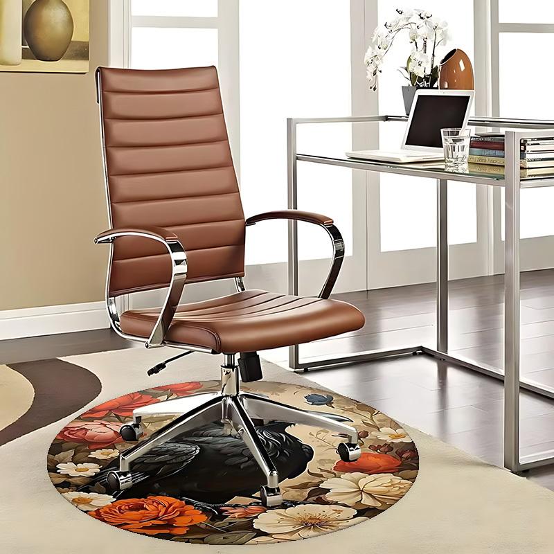 1pc Anime Raven Floral Round Carpet Office Chair Mat, Non Slip Rug for Home Decor, Gift, Office, Living Room, Bedroom 80cm
1pc Anime Raven Floral Round Carpet Office Chair Mat, Non Slip Rug for Home Decor, Gift, Office, Living Room, Bedroom 80cm