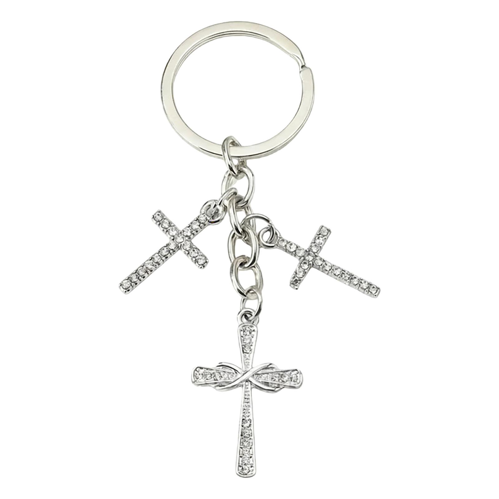 Exquisite Rhinestones Embellished Metal Crucifix Key Holder for Keys Backpacks and Decorative Accessory Keyring Charm 1
Exquisite Rhinestones Embellished Metal Crucifix Key Holder for Keys Backpacks and Decorative Accessory Keyring Charm 1