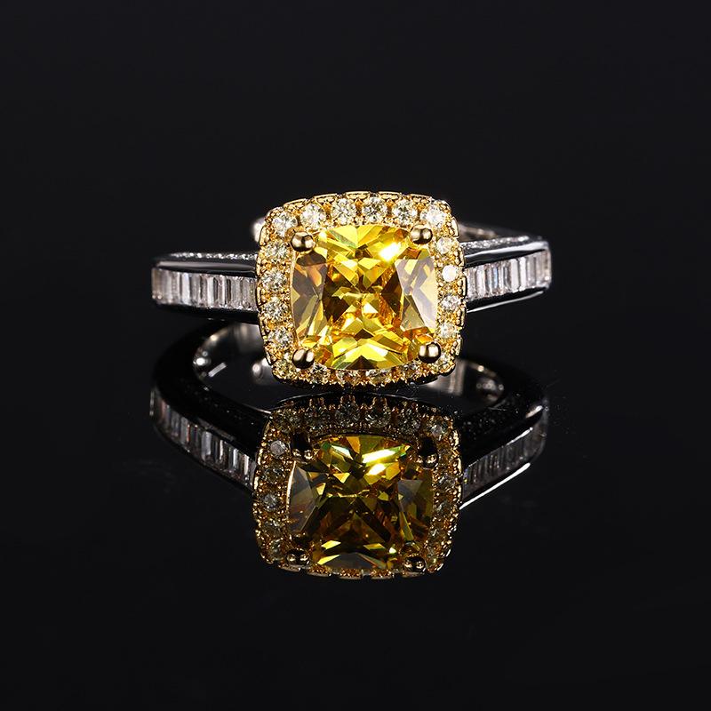 Square Color Zircon Ring Exaggerated Personality Pink Zirconium Ring Golden Zirconium Jewelry Ring
Square Color Zircon Ring Exaggerated Personality Pink Zirconium Ring Golden Zirconium Jewelry Ring