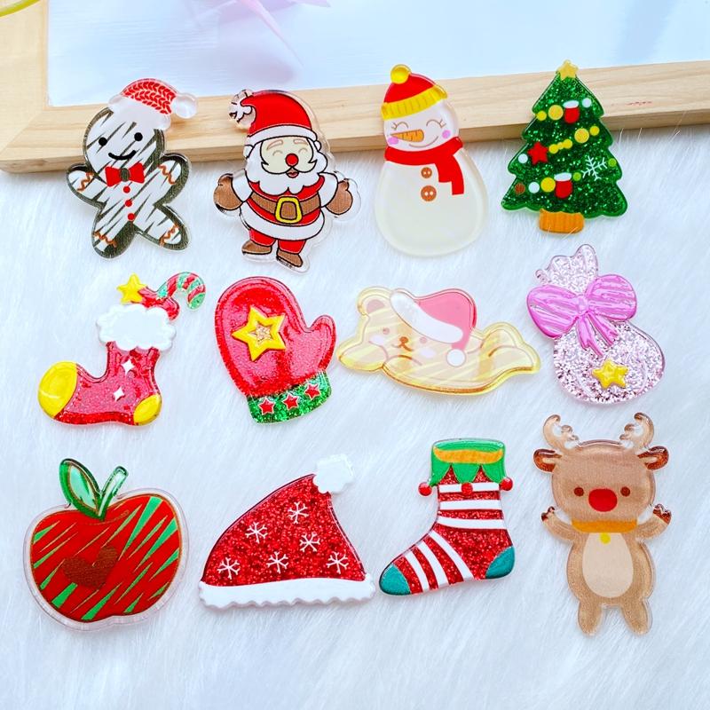 10Pcs New Cute Mixed Shining Acrylic Christmas Series Flat Back Cabochons Scrapbooking DIY Jewelry Craft Decoration Accessorie
10Pcs New Cute Mixed Shining Acrylic Christmas Series Flat Back Cabochons Scrapbooking DIY Jewelry Craft Decoration Accessorie