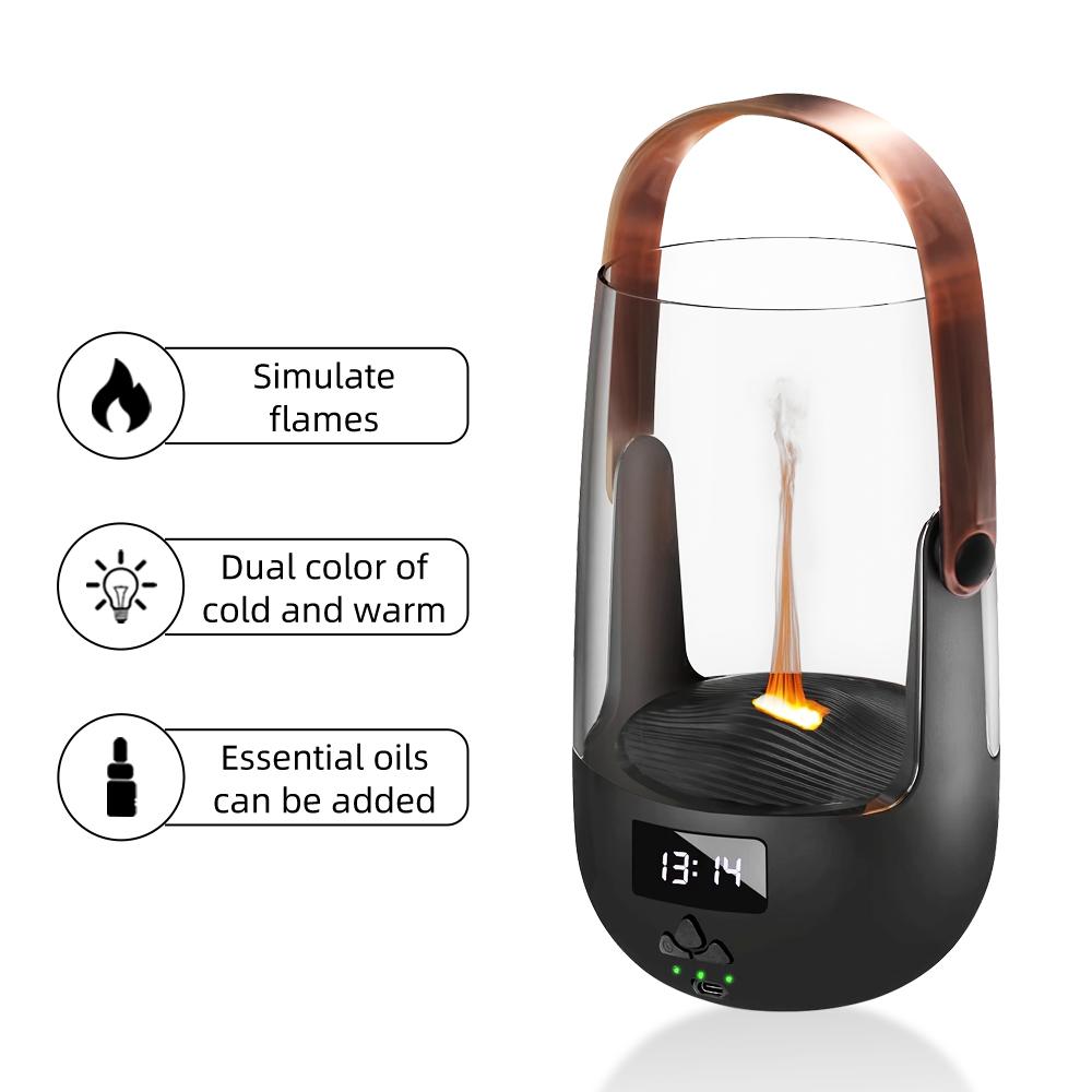 Vintage-Style Humidifier with Realistic Flickering Flame - 200ML Waterless Auto-Off Diffuser & Mood Lighting for Home Decor 200ml чорний
Vintage-Style Humidifier with Realistic Flickering Flame - 200ML Waterless Auto-Off Diffuser & Mood Lighting for Home Decor 200ml чорний