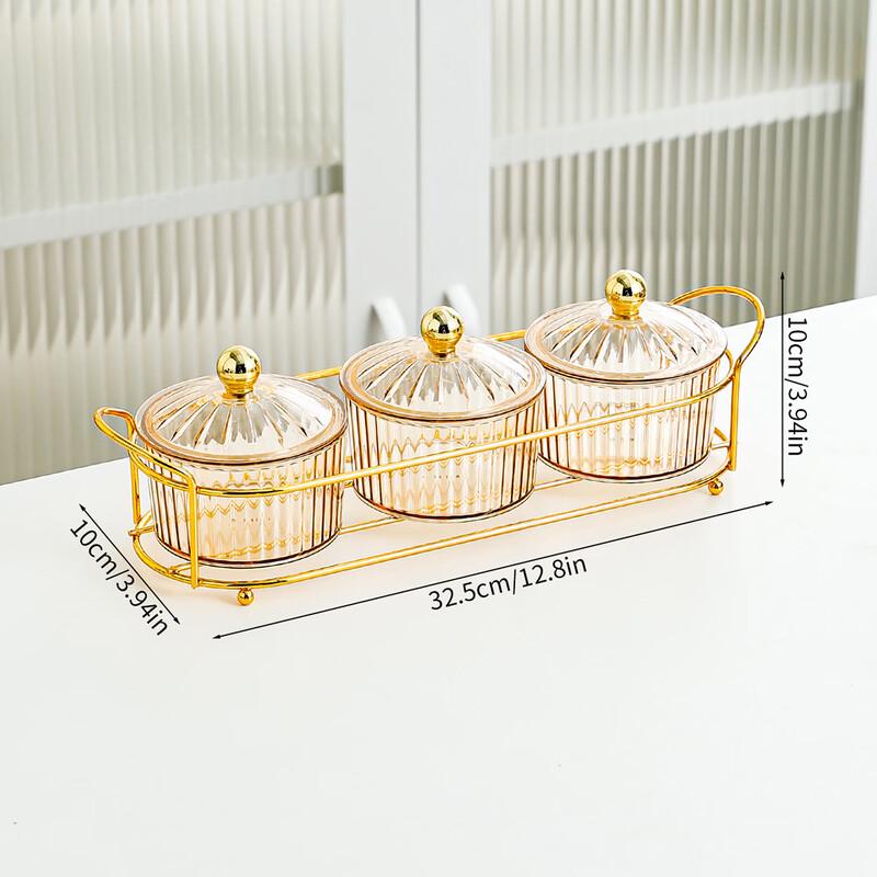 Amber Round Snack Plate with Gold Stand
Amber Round Snack Plate with Gold Stand